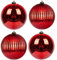 4 Stuck weihnachtskugeln rot Kunststoff 15cm groß XXL christbaumkugeln Plastik fur weihnachtsbaumschmuck weihnachtsdeko