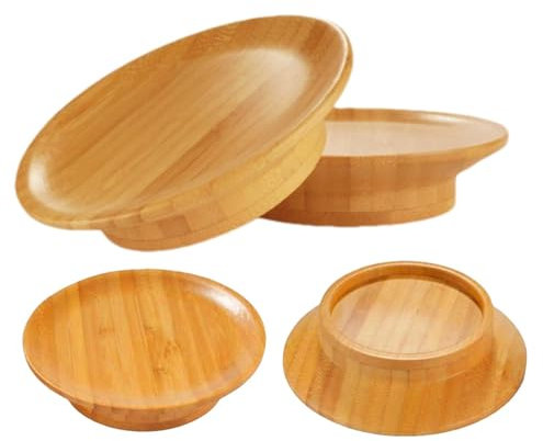 Decoración para copas de vino, 4 piezas de decoración para copas de vino, platos redondos para copas de vino, decoración de copa de vino, decoración de charcutería de vino de color madera, posavasos