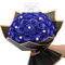 Waipfaru Blauer Glitzer-Rosenstrauß, DIY Kunstblumenstrauß, immerwährender glänzender künstlicher Rosenstrauß für Valentinstag, Jahrestag, Verlobung, Hochzeit, 36 Rosen
