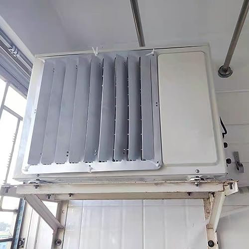 Deflettore per condizionatore d'aria, copertura in acciaio inox, deflettore anti-diretto per soffiaggio del vento, schermo di protezione per unità AC esterna, griglie di protezione condensatore per