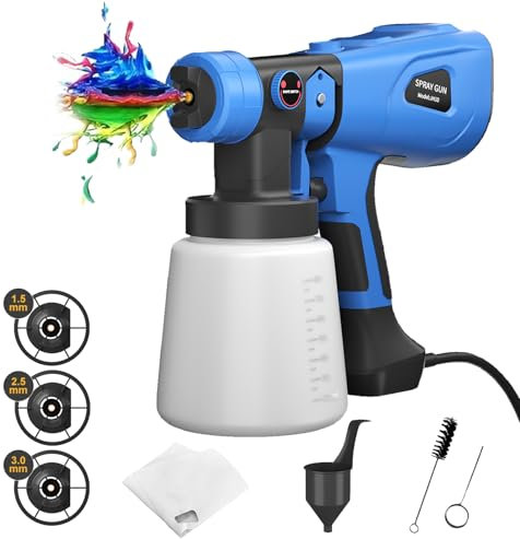 Electric Paint Sprayer - 700W Fence Paint Sprayer, 3 Spray Patterns, 1000ml Capacity, Compact & Lightweight Spray Paint Gun - Perfect for Painting, Garden, Fences and Shed