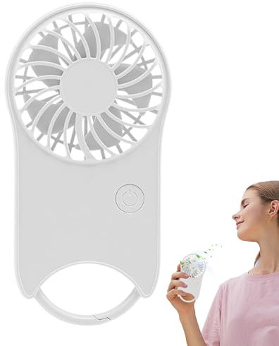 Ventilador con mosquetón,Ventilador con mosquetón,Ventilador de mosquetón de bolsillo recargable por USB - Potente refrigeración en cualquier lugar, pequeño ventilador de escritorio personal para camp