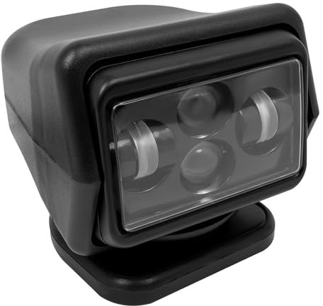 TouTToNG LED Suchscheinwerfer 360° Arbeitsleuchte Funkfernsteuerbar, 8000LM quadratisch Arbeitsscheinwerfer 60w mit Fernbedienung 600m Flutlicht (Schwarz)