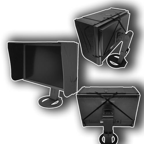 Copertura per monitor del computer, parasole multifunzione, parasole regolabile, anti-peep, per tutte le marche, parasole universale, nero