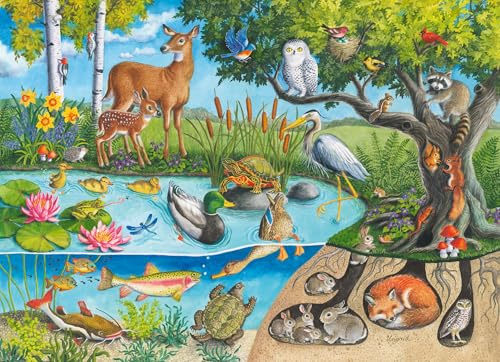 Ravensburger Tiere Oben und unten – 60-teiliges Puzzle für Kinder | Erkunden Sie die Schichten der Natur | Fördert Problemlösungsfähigkeiten | FSC-zertifizierte Materialien
