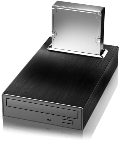 Yaeonku Unità Blu-ray esterna 4 in 1, unità Bluray esterna 16x USB 3.0 e tipo C, multifunzione a ricarica rapida da tavolo, masterizzatore BD/CD/DVD/lettore di lettura con custodia HDD HUB USB per