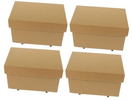 COOPHYA 4Er-Box Aufbewahrungskiste schubladenbox Dateiorganisator Bücherregal dokumentieren Büro Aufbewahrungsbehälter zum Organisieren papier lagerplatz Khaki