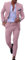 Ensemble de costume décontracté 2 pièces en lin pour homme, blazer à un bouton, veste et pantalon pour bal de fin d'année, fête de mariage, rose, 50