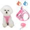 Atmungsaktive Hundeweste mit Leine, Einstellbar Reflektierend Weich Gepolstert Hunde Geschirr, Air-Mesh Atmungsaktiv Brustgeschirr für Kleine, Mittelgroße Hunde & Welpen (Rosa, S)