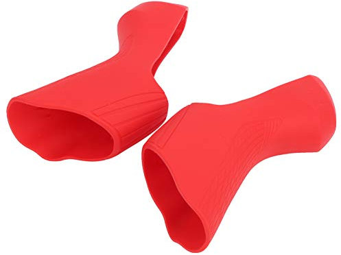 Alomejor Couverture de Levier en Silicone avec Bonne élasticité et Style, pour Le Modèle R7000 R8000, Accessoires pour Les Cyclistes (Black) (Rouge)