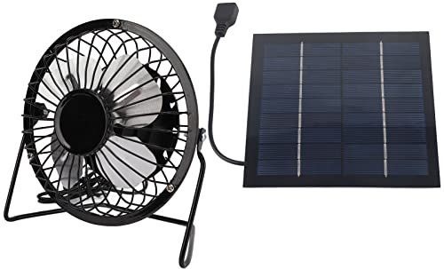 Ghzste 5W Solarpanel USB -Lüfter, Solarpanel Fan Kit,Tragbarer Kühlungsträger -Lüfter mit Monokristallinem Silizium, für Home Office Outdoor, Solar USB -Kühlungslüfter -Power Bank Fan