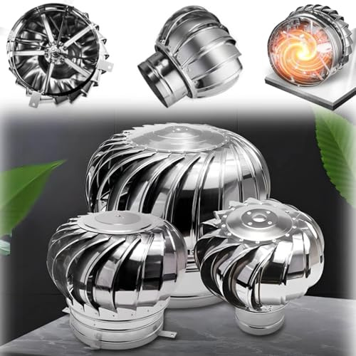 110 150 160 200 250mm Sombrero Chimenea Giratorio, Extractor de Humo de Acero Inoxidable 304, Tapa de Chimenea para una ventilación mejorada(200mm/7.9in)