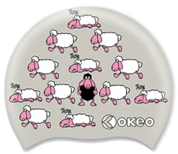 Okeo Cuffia Nuoto Silicone, Cuffia Piscina Uomo Donna, Silicone Elasticizzato Antiscivolo, Design Ergonomico Idrodinamico, Ideale per Allenamento e Gara