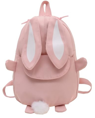 Ngbbby Hasenrucksack für Mädchen, Kawaii Vorschulrucksack mit 3D-Hasenohren, leichte Schultaschen für Mädchen, Kawaii