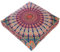 Eyes of India - 35 Blue Orange Large Oversized Mandala Square Colorful Floor Pillow Cover Pouf Meditation Cushion Seating Bohemian Accent Boho Chic Dog Bed Indian Handmade Cover ONLY