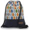 By-Bers LEON Tasche Turnbeutel Rucksack Sportbeutel Gym Bag Gymsack Hipster Fashion, Blätter_bunt, flach 34cmx45cm +-1cm