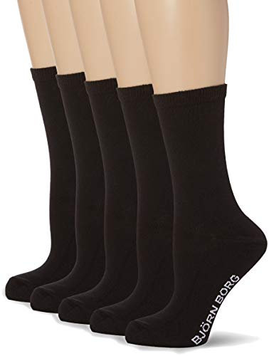 Björn Borg Damen Noos Essential 5P Socken, Schwarz (Black 90011), 20-24