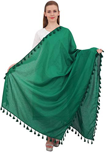 Phagun Cotton Neck Wrap Indian Dupatta Chunni Long Stole Tassel Scarf