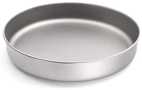 Lixada Titanium Bratpfanne aus reinem Titan, Ohne Griff, Φ200*36mm, 1000ML, Materialstärke: 0.5mm, Ultralight 165g