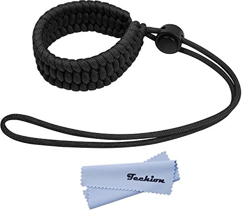 Camera Wrist Strap, Adjustable Paracord Camera Hand Strap, for DSLR, Mirrorless Camera, Video Camcorder, Cameras, Binoculars - Black V2