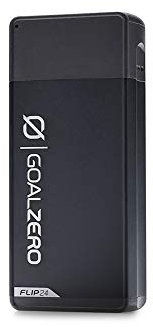 Goal Zéro Flip 24 Powerbank Schwarz Powerpack 24Wh (3,6V, 6700mAh) Akkupack 2X Phone Charge 3X POV Go Pro Camera 5X Headlamp Charge Flightsafe Charge Through Facility Gewicht 130g