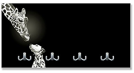 motivX-Ideenwerkstatt Design Wandgarderobe VESTIMA mit Motiv - Giraffe und Hund