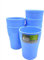 ECO 6 Pack Hard 420ml Plastic Cups Reusable | Stackable Plastic Tumblers for Parties | Blue Toddler Cup for Everyday Use | Unbreakable Kids Cups for Outdoor Picnics & BBQ (420 ml) (Blue)