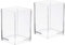 Phoetya 2pcs Acrylic Pen Pot, Pen Holder Makeup Brush Holder Cosmetic Organizer for Desk Accessory