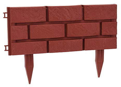 HTI living Beeteinfassung 4er Set Ziegelstein