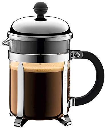 ChengBeautiful Prensas Francesas Filtro Prensa francés Pot 500 ml de Mano de Acero Inoxidable Prensa Cafetera Resistente al Calor de la Prensa de la Tetera (Color : Glass, Size : 500ml)