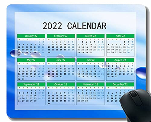 Calendario 2023 Anno Pad Mouse, Struttura del Mouse Della luce Della gocciolina per Computer Ufficio Computer portatile Uomini Donne Mousemat02