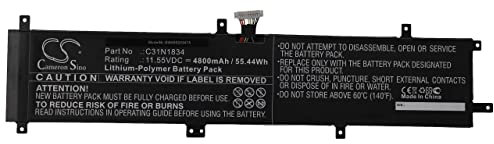 vhbw Replacement Battery compatible with Asus ProArt StudioBook Pro 17 W700GV Laptop (4800mAh, 11.55V, Li-Polymer)