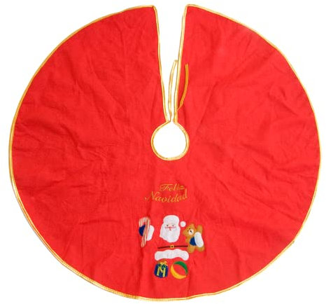 TIENDA EURASIA® Falda para Árbol de Navidad - Base de Tela Adaptable - Decoración y Adornos para Casa - (42121 - Ø 91,5cm Papa Noel)