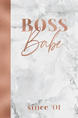 Boss Babe Since ’01: Rose Gold & Marble Notebook | 150 pages
