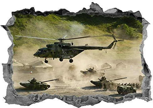 Armee, Wandaufkleber, Aufkleber, Kinder, Militär, Wandkunst, Hubschrauber, Panzer, Krieg, Schlacht, Wandbild