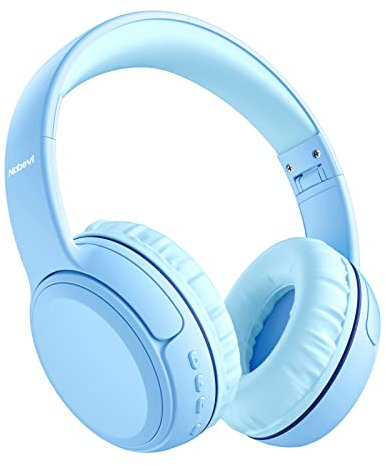 Nabevi Bluetooth Kopfhörer Kinder, Kinder Kopfhörer Kabellos und Kabel, 85/93dB Lautstärkegrenze, Bluetooth 5.1, HD Stereo, Faltbare, Over-Ear kinderkopfhörer mit Mikrofon für Tablet/iPad/Handys/PC