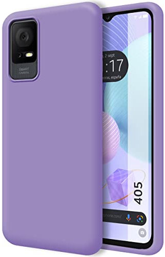 Tumundosmartphone Cover Silicone Liquido Ultra Morbida per Tcl 405 Colore Viola