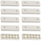 AERZETIX - C65816-10 Stück Möbelgleiter/Füße 56x16x7 mm aus Kunststoff zum anschrauben, rechteckig - Farbe weiß - Tisch Schrank kommode wandschrank Bett keil zubehör bodenschutz höhe