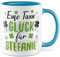 Glück Tasse Personalisierbar Geschenkidee Danke-Schön Kaffeetasse Geschenk für Freunde Kaffeebecher Wunschname Becher (Weiß & Blau)