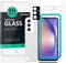 Ibywind Protecteur d'écran pour Samsung Galaxy A54 5G(6.4),avec 2 pièces en verre trempé,1 protection d'objectif d'appareil photo,1 film en fibre de carbone[pas de bulles]