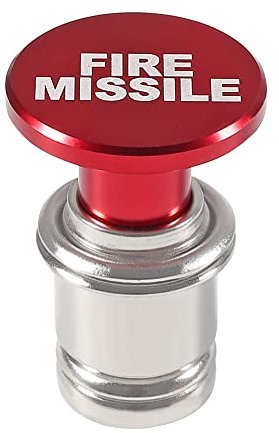 Auto Zigarettenanzünder Eject Feuer Missiles Panik Knopf Ersatz Stecker Abdeckung 12V Stromquelle Passend für die meisten Kraftfahrzeuge (Rot FEUERWERKSMISSILE)
