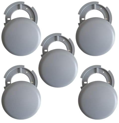 5 Stück Aufputz-Verbindungsdose Abzweigdose grau Verteilerdose Baldachin grau Deckenbaldachin Aufputzdose superflach, Ø 100mm, Höhe 1,5 cm (5x 100mm grau)