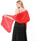 Atigy Stola Damen Festlich Satin Tuch Schal Elegant Braut Stola Schal fur Abendkleid Hochzeit (Rot)