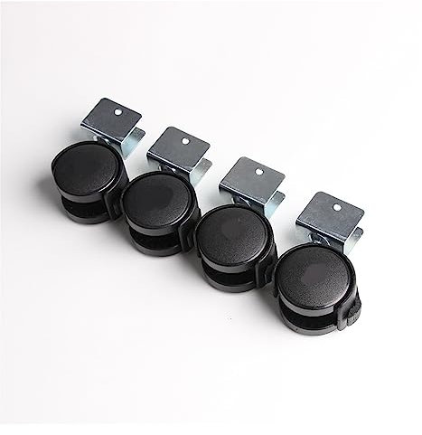 GGZONE RHAIYAN 4 Stück 50 mm Kunststoff-Rollen-Ersatz-Winkelbremse, Drehgelenk, Büro, Sofa, Stuhl, Bettwagen, Trolley, passend for Möbelräder mit Bremse