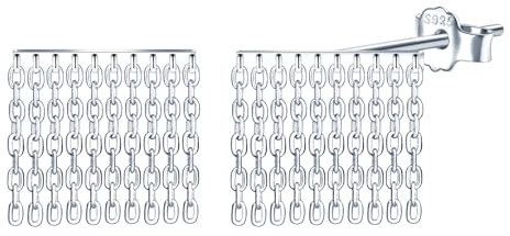 CONILOK Regenform Fransen Ohrringe Silber 925 Stecker Ohrstecker Ohrhänger Silber Damen Schmuck Ohrring Kleine Geschenke für Frauen Mädchen Beste Freundin Mutter Geburtstag Weihnachtstag Valentinstag