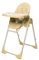 4BABY Decco Hochstuhl, Kinderhochstuhl, Mitwachsender, Rückenlehne Verstellbar und Klappbar (Beige)