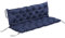 Outsunny Cojín para Banco con Respaldo 150x98x8 cm Colchón de Banco de 3 Plazas con 6 Cordones de Fijación para Jardín Terraza Balcón Exterior Azul