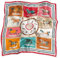 LumiSyne Seidenschal Damen Quadratischer Schal Vintage Pferd Muster Leicht Satin Kleiner Vierecktuch Multifunktional Halstuch Bandana Kopfschmuck Haarschal Griff Wrap Ribbon 53×53cm