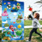 Wurfspiel Kinder, Cartoon Muster Werfen Spiel Banner mit 4 Bohnentaschen, Spielzeug Kinder für Geburtstag Party, Karneval, Spiele für Drinnen, Outdoor, Garten