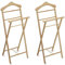 Betten-ABC Bubema Hedi Herrendiener, Kleiderständer, Stummer Diener, Kleiderbutler für Schlaf- oder Ankleidezimmer, B47 x L35 x H116 cm, Buche Natur geölt, Zweier Set